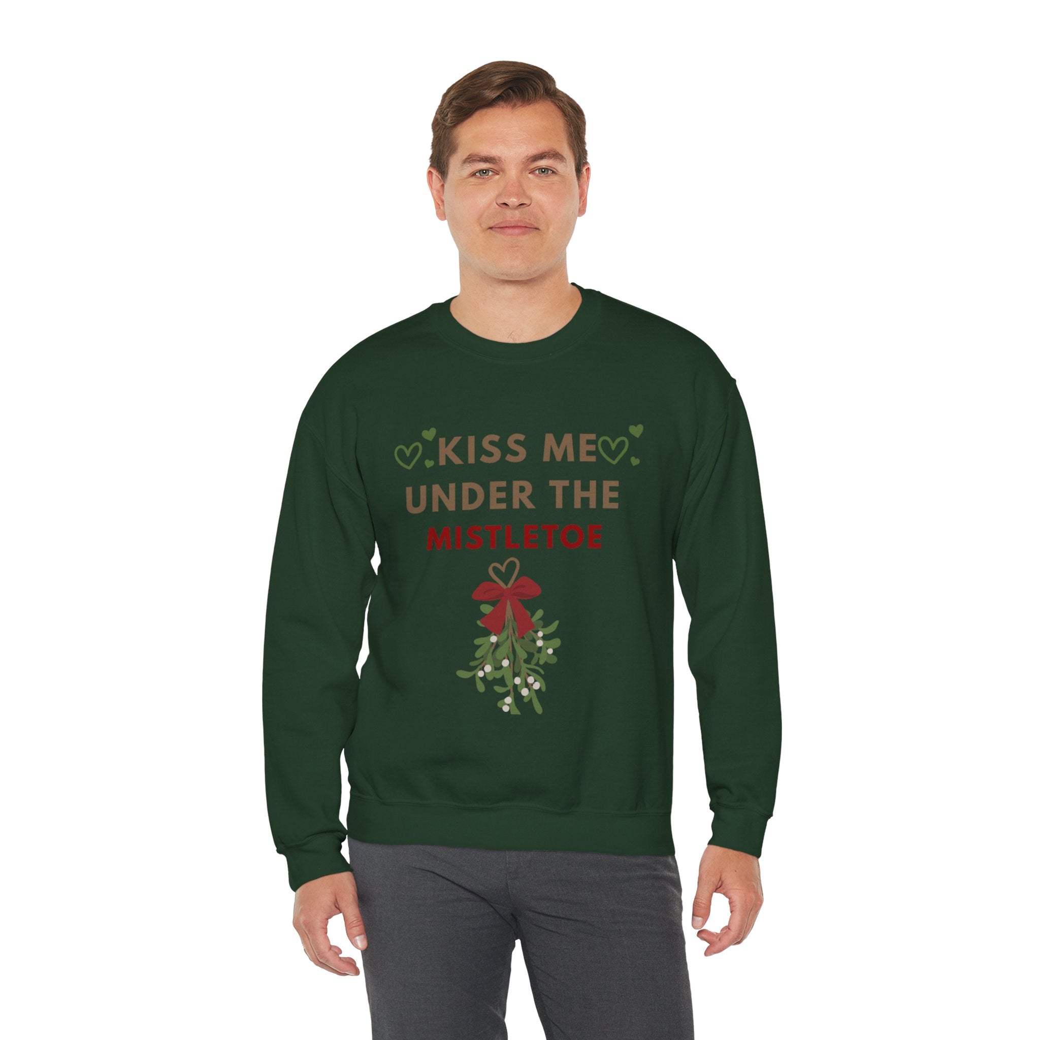 Matching Kiss Me Under The Mistletoe - Unisex Heavy Blend™ Crewneck Sweatshirt