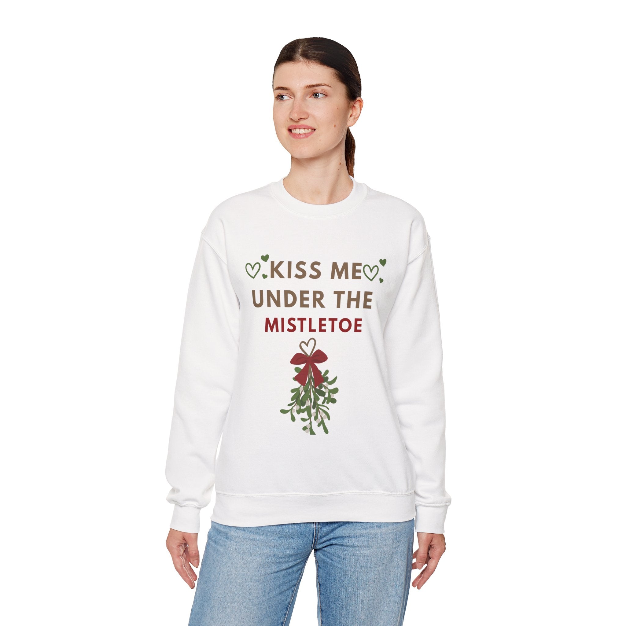 Matching Kiss Me Under The Mistletoe - Unisex Heavy Blend™ Crewneck Sweatshirt