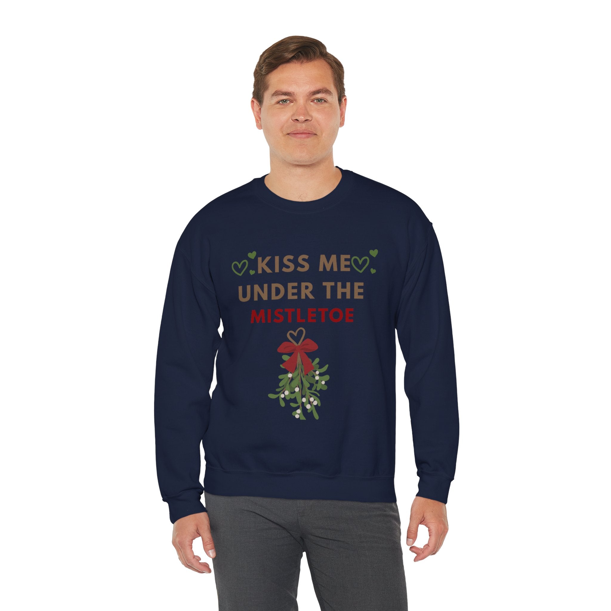 Matching Kiss Me Under The Mistletoe - Unisex Heavy Blend™ Crewneck Sweatshirt