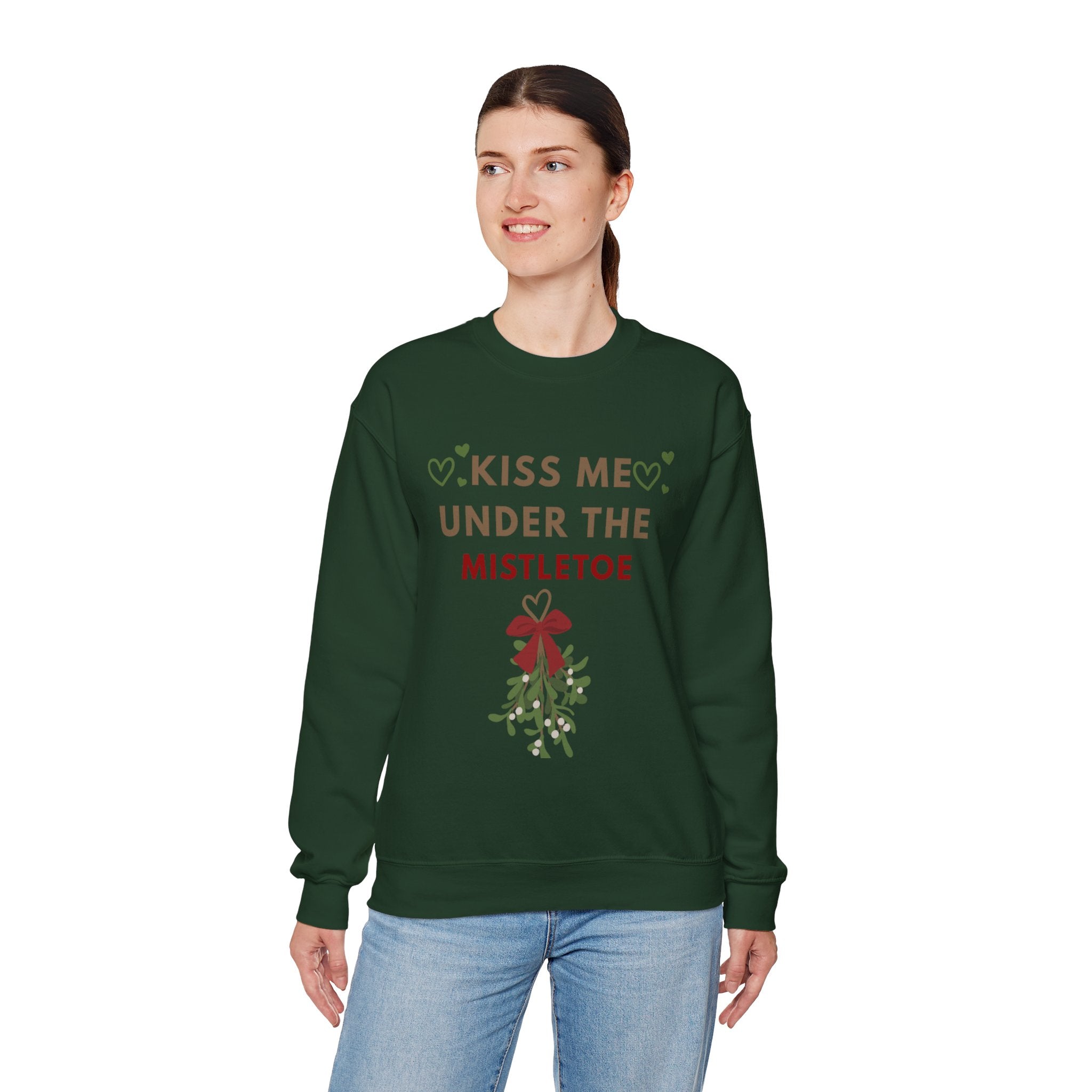 Matching Kiss Me Under The Mistletoe - Unisex Heavy Blend™ Crewneck Sweatshirt