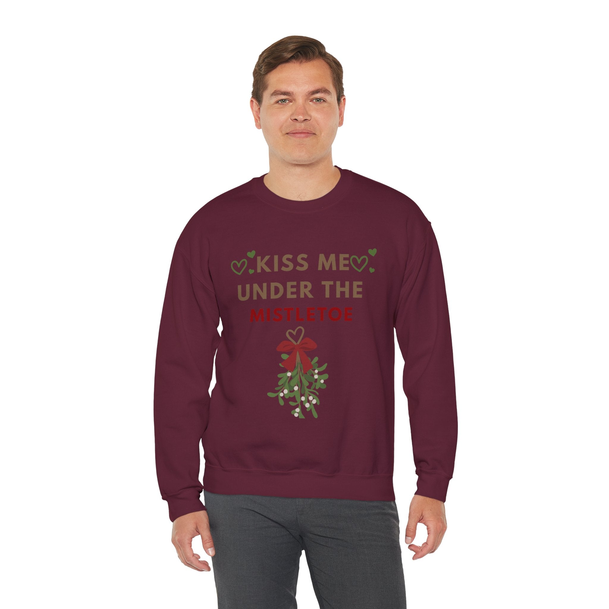 Matching Kiss Me Under The Mistletoe - Unisex Heavy Blend™ Crewneck Sweatshirt