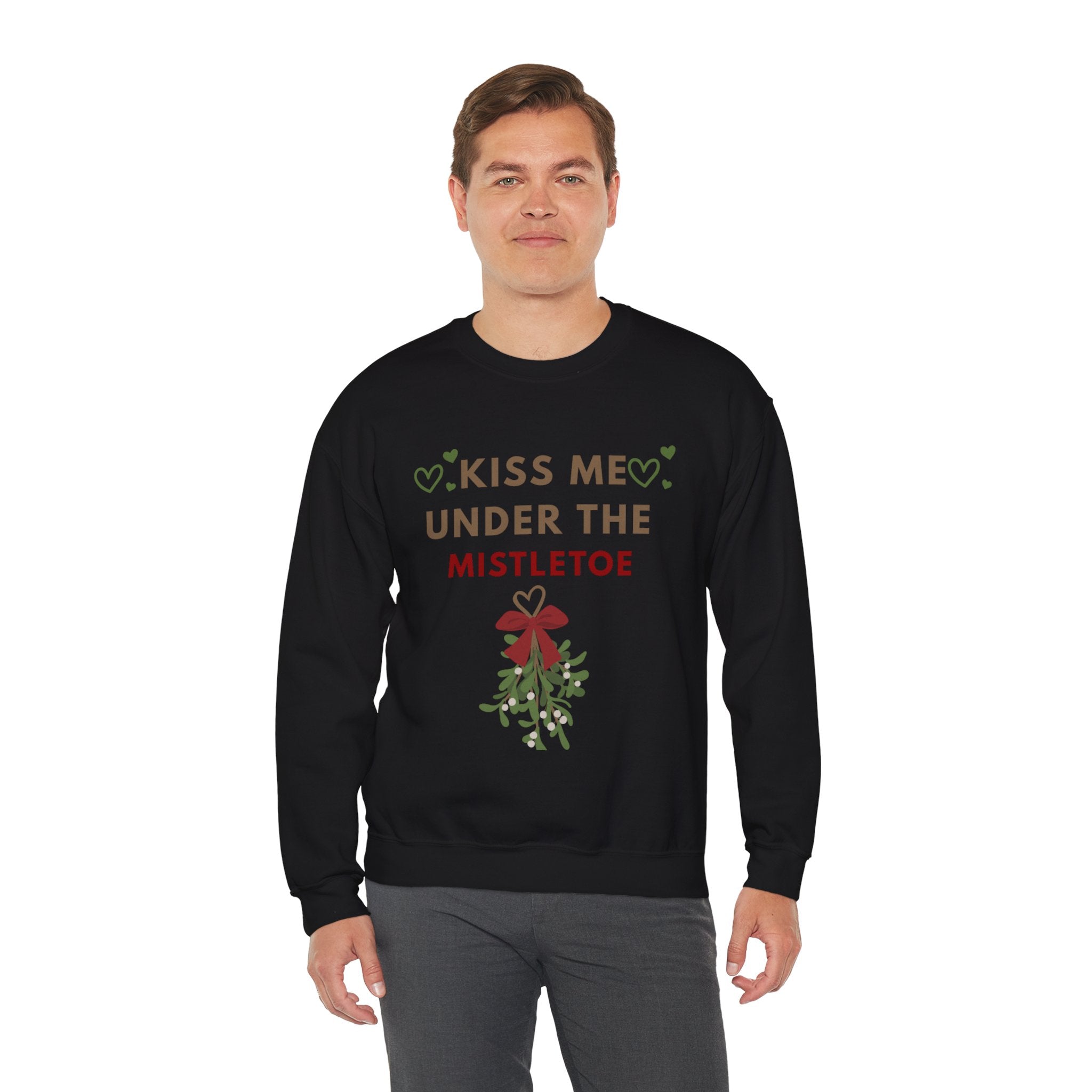 Matching Kiss Me Under The Mistletoe - Unisex Heavy Blend™ Crewneck Sweatshirt