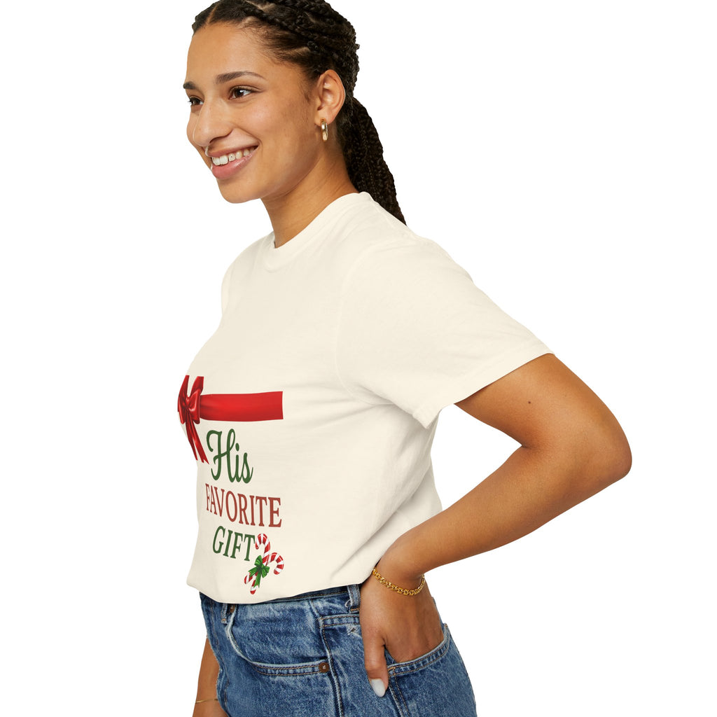 His Favorite Gift - Unisex Garment-Dyed T-shirt
