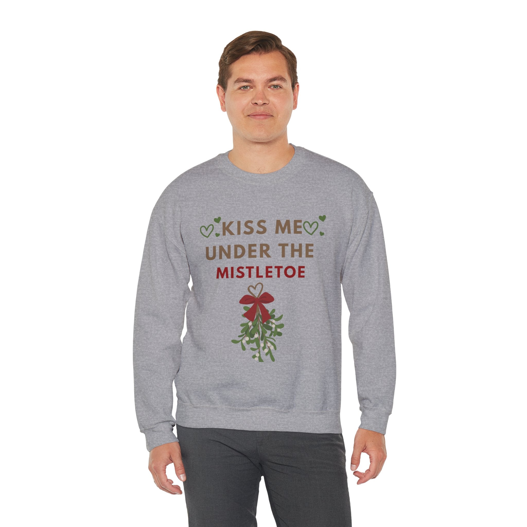 Matching Kiss Me Under The Mistletoe - Unisex Heavy Blend™ Crewneck Sweatshirt